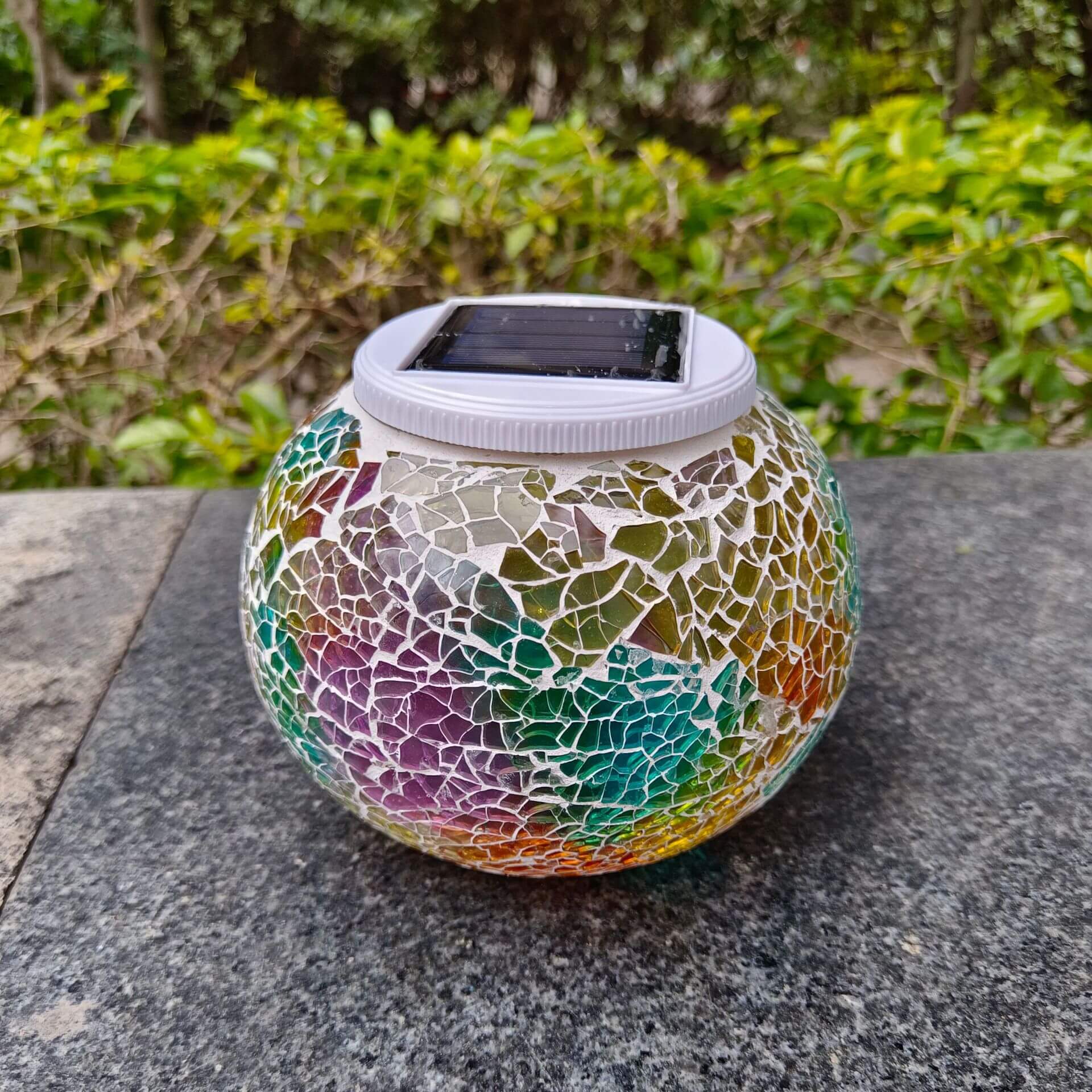 Modern Creative Stained Glass Solar LED Outdoor Garden Lawn Light Lumendat
