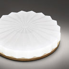 Japanese Minimalist Round Wood Acrylic LED Flush Mount Lighting Lumendat