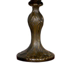 Tiffany Rustic Tulip Stained Glass Round 1-Light Table Lamp Lumendat