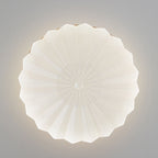 Japanese Minimalist Round Wood Acrylic LED Flush Mount Lighting Lumendat