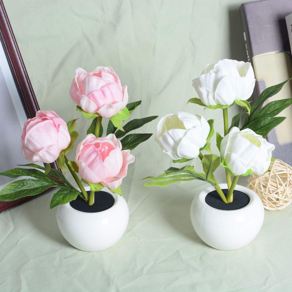 Modern Creative Simulation Tulip Peony LED Night Light Table Lamp Lumendat