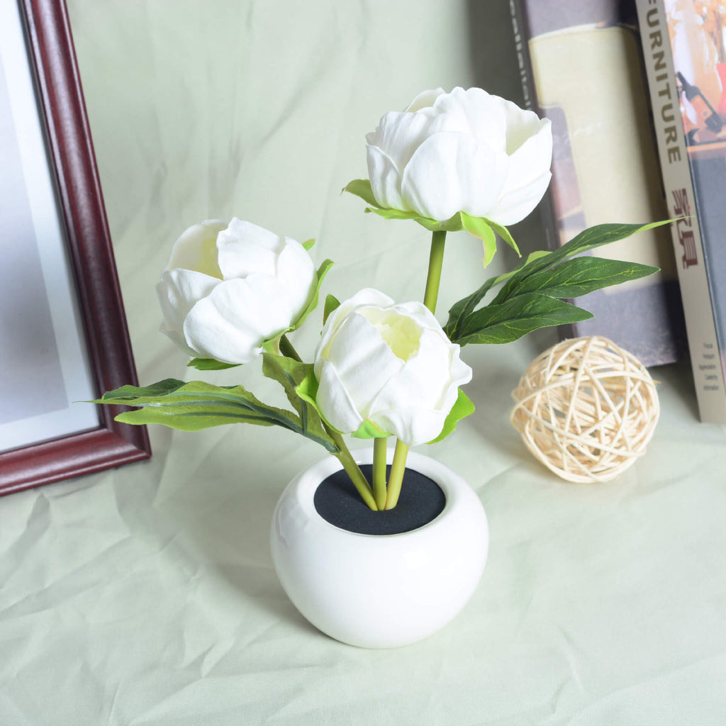 Modern Creative Simulation Tulip Peony LED Night Light Table Lamp Lumendat