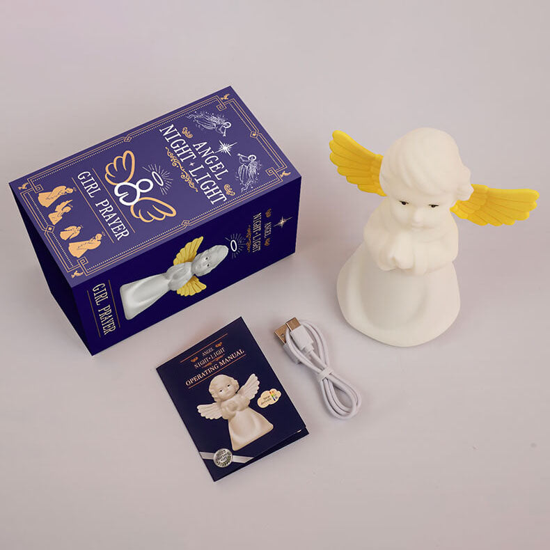 Lumendat Creative Angel Silicone LED Color Changing Kids Night Light Table Lamp Lumendat