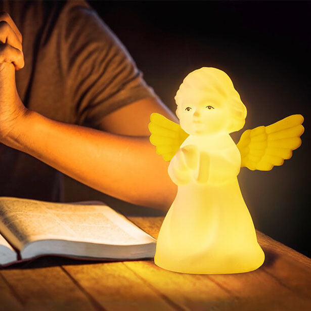 Lumendat Creative Angel Silicone LED Color Changing Kids Night Light Table Lamp Lumendat