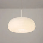 Modern Minimalist Pure White Round Iron Pe LED Pendant Light BulbSquare
