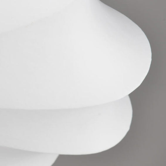 Nordic Minimalist White Beige Round Faux Silk 1/3/5-Light Flush Mount Light Lumendat