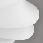 Nordic Minimalist White Beige Round Faux Silk 1/3/5-Light Flush Mount Light Lumendat