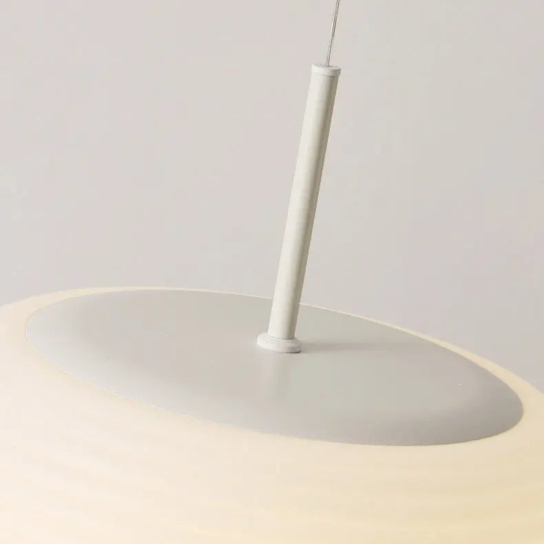 Modern Minimalist Pure White Round Iron Pe LED Pendant Light BulbSquare