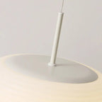 Modern Minimalist Pure White Round Iron Pe LED Pendant Light BulbSquare