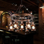 Vintage Nautical 3/7-light Metal Lantern Chandeliers Lumendat