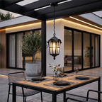 Traditional European Die-cast Aluminum Outdoor Waterproof 1-light Pendant Light for Outdoor BulbSquare