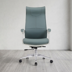 Modern Ergonomic High Back Leather Plywood & Metal Office Chair Executive Swivel Desk Chair With Headrest Lumbar Support Adjustable Rolling Computer Chair Lumendat