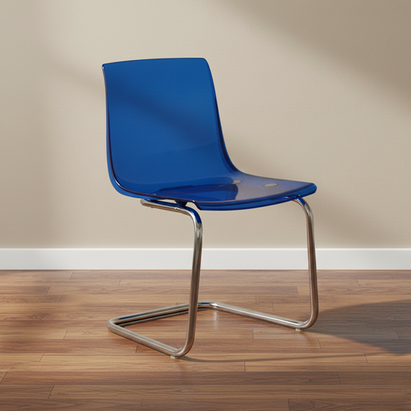 Modern Minimalist Curved Plastic Steel Dining Chair Backrest For Dining Room DFM-F