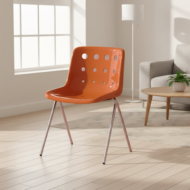 Modern Mid-Century Cheese Design PP Wrought Iron Dining Chair Backrest For Living Room & Dining Room DFM-F