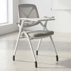 Multi-Function Adjustable Armrests & Foldable Design Desk Chair - Minimalist Office Chair With 180° Flip Desk & Ergonomic Support For Home Office Lumendat