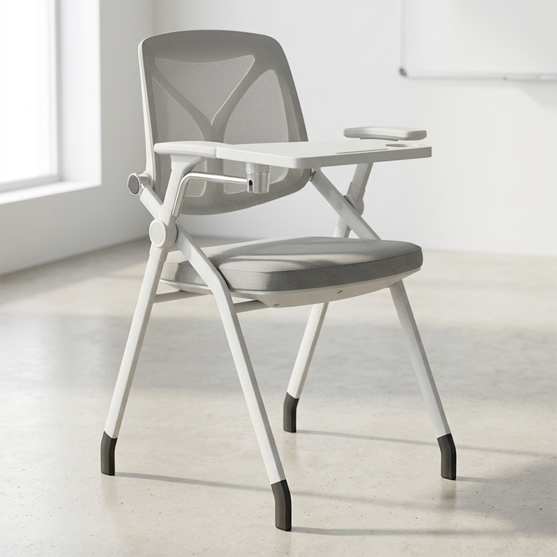 Multi-Function Adjustable Armrests & Foldable Design Desk Chair - Minimalist Office Chair With 180° Flip Desk & Ergonomic Support For Home Office Lumendat