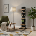 Modern Minimalist Iron Rectangular Floor Standing Bookshelf 6/7-Tier For Living Room & Home Office & Bedroom Storage DFM-F