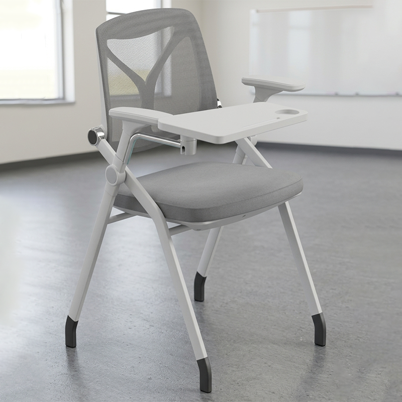 Multi-Function Adjustable Armrests & Foldable Design Desk Chair - Minimalist Office Chair With 180° Flip Desk & Ergonomic Support For Home Office Lumendat