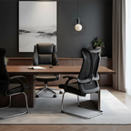 Modern Minimalist Ergonomic Leather Plywood Metal Office Chair Executive Gaming Desk Chair With Headrest Lumbar Support Cantilever Base For Home Office Set Of 2 Lumendat