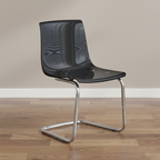 Modern Minimalist Curved Plastic Steel Dining Chair Backrest For Dining Room DFM-F