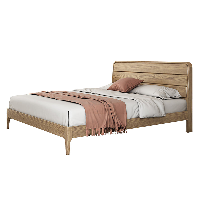 Premium Ash Wood Recessed Bed Frame - Home-Friendly Solid Support & Sleek Look Bed For Bedroom Lumendat