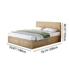 Versatile Minimalist Storage Bed Frame - All-Wood Lift-Top Design Bed For Bedroom Lumendat