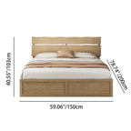 Modern Minimalist Bed Frame - Storage Box & Durable Material Blend Bed For Bedroom Lumendat