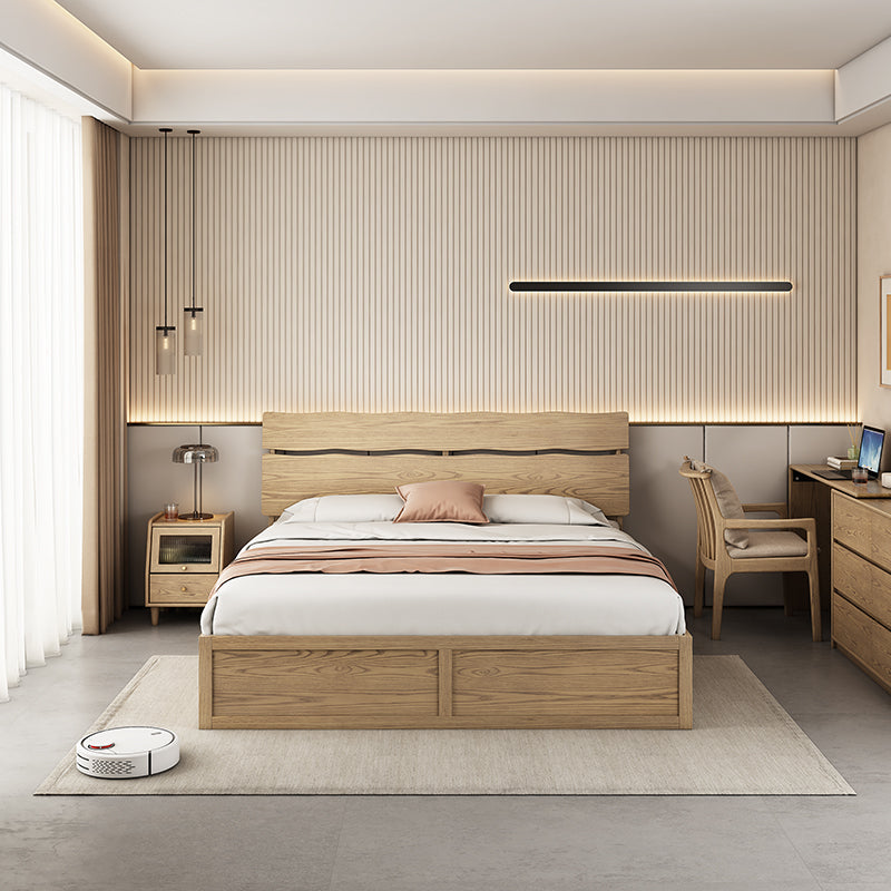 Modern Minimalist Bed Frame - Storage Box & Durable Material Blend Bed For Bedroom Lumendat