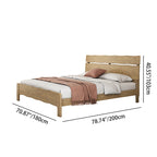 Contemporary Coastal Bed Frame - Multi-Height Adjustment & Sturdy Ash Wood Bed For Bedroom Lumendat