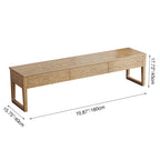 Eco-Friendly Ash Wood TV Stand - Durable Design Ample Storage TV Cabinet 3-Drawer For Living Room Lumendat
