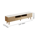 French Crafted Ash Wood TV Stand - Eco-Friendly & Multi-Storage Solutions TV Cabinet 5 -Leg For Living Room Lumendat