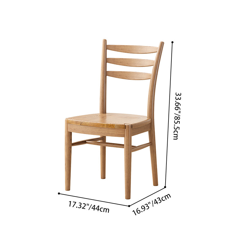 Traditional Chinese North American Ash Wood Dining Table Set - Round Dining Table Ladder Back Chairs For Dining Room Lumendat