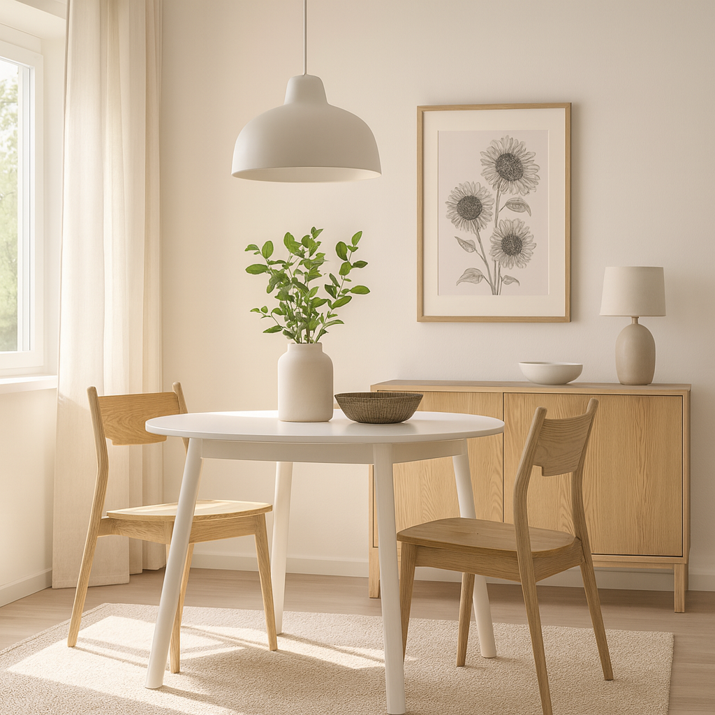 Traditional North American Ash Wood Dining Table Set - Square 1-Tier Dining Furniture For Dining Room Lumendat