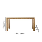 Traditional North American Ash Wood Dining Table - Rectangular Light Walnut Dining Desk For 6 Seats Lumendat