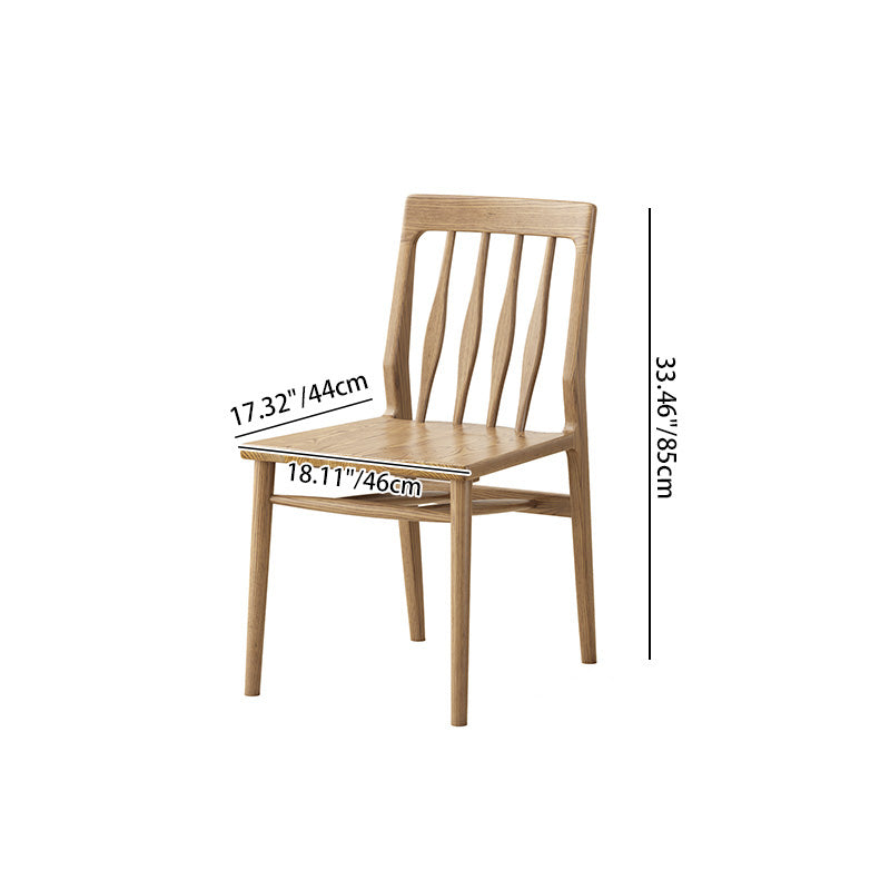 Traditional Chinese Curved Ergonomic Support Chair - North American Ash Wood Dining Chair For Dinning Room Lumendat