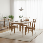 Traditional Chinese Rounded Silhouette Chair - North American Ash Wood Dining Chair For Dinning Room Lumendat