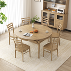 Traditional Chinese Rounded Silhouette Chair - North American Ash Wood Dining Chair For Dinning Room Lumendat