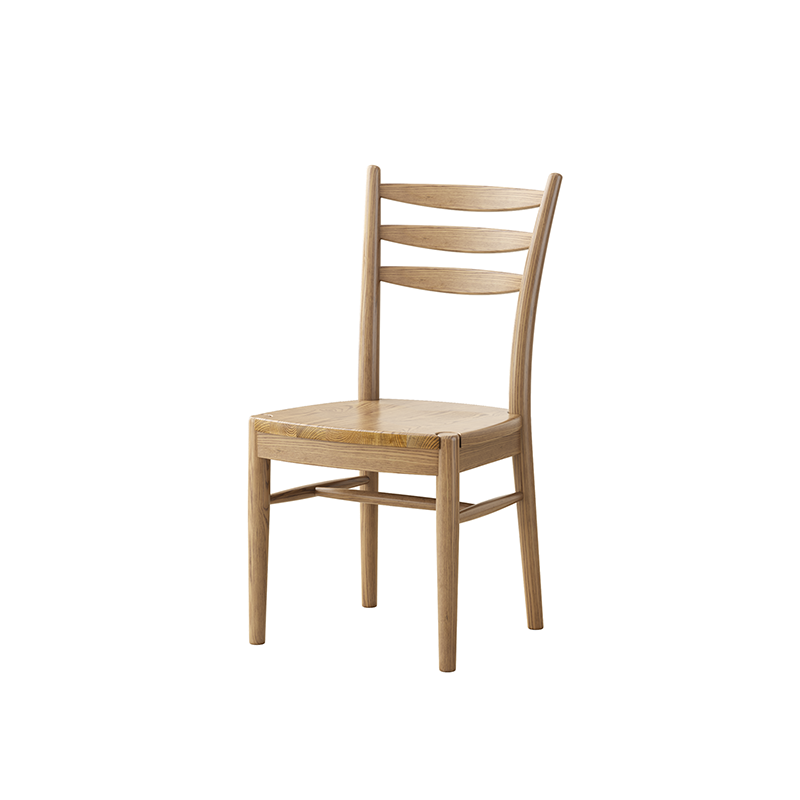 Traditional Chinese Rounded Silhouette Chair - North American Ash Wood Dining Chair For Dinning Room Lumendat