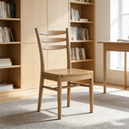 Traditional Chinese Rounded Silhouette Chair - North American Ash Wood Dining Chair For Dinning Room Lumendat