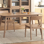 Traditional North American Ash Wood Chair - Smooth Curved Seat Sculpted Back Dining Chair For Dining Room Lumendat