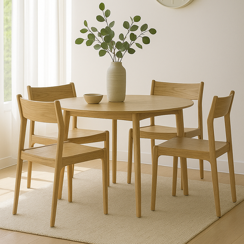 Traditional Ergonomic Curved Backrest Chair - North American Ash Wood Dining Chair For Dining Room Lumendat