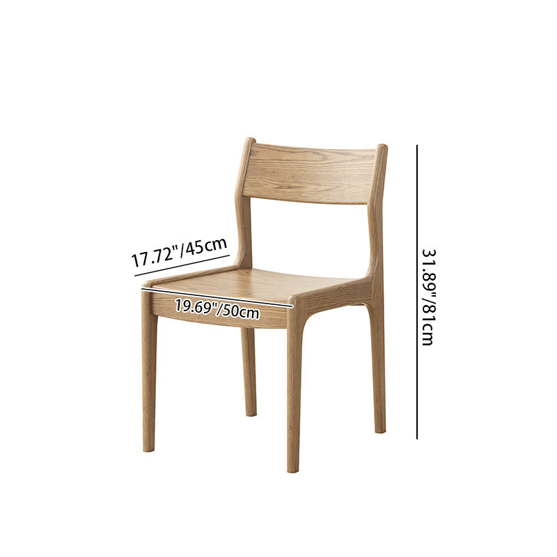 Traditional Ergonomic Curved Backrest Chair - North American Ash Wood Dining Chair For Dining Room Lumendat
