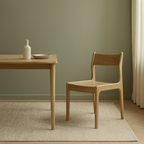 Traditional Ergonomic Curved Backrest Chair - North American Ash Wood Dining Chair For Dining Room Lumendat