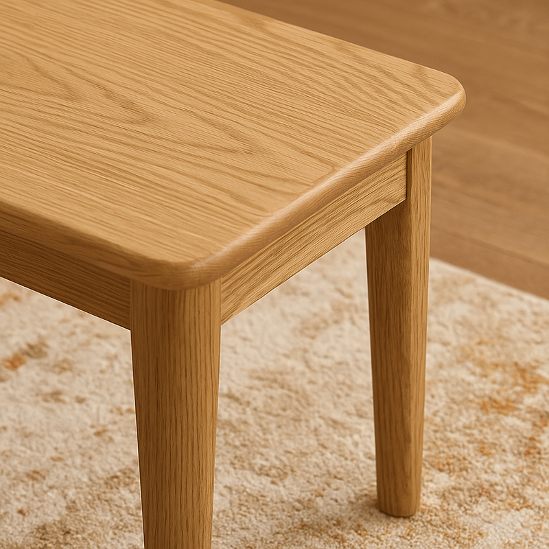 Traditional Handcrafted Rectangular Table - North American Ash Wood Dining Table For Dining Room Lumendat