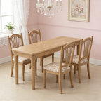 Traditional Handcrafted Rectangular Table - North American Ash Wood Dining Table For Dining Room Lumendat