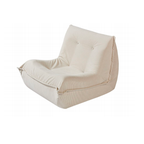 Contemporary Nordic Ergonomic Compressed Foam Sofa - Eco-Friendly High-Resilience Foam Fabric Sofa For Living Room & Bedroom Lumendat