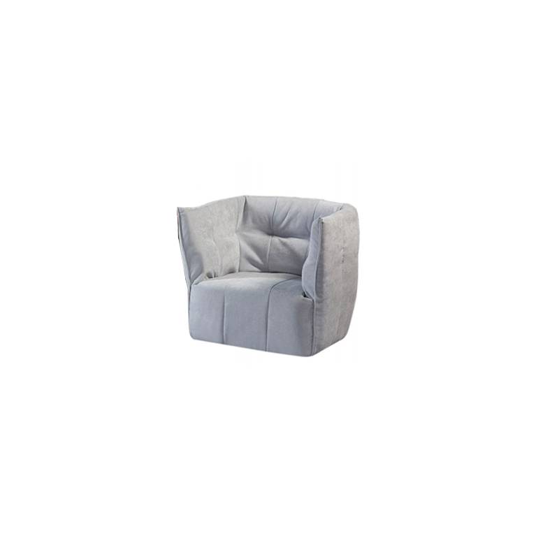 Contemporary Scandinavian U-Shape Fabric Lounge Chair Sofa - Small Space Sponge Comfy Accent Chair For Living Room Lumendat