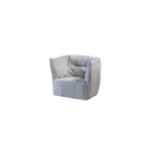 Contemporary Scandinavian U-Shape Fabric Lounge Chair Sofa - Small Space Sponge Comfy Accent Chair For Living Room Lumendat
