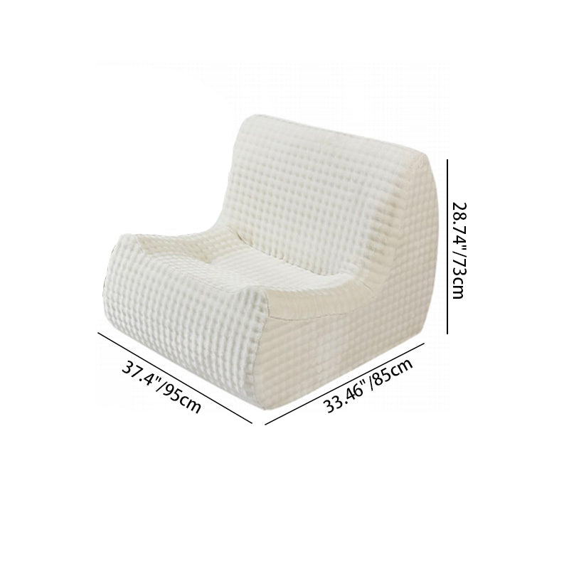 Modern Minimalist Fabric Sponge Accent Compressed Sofa - Space-Saving Lounge Chair For Living Room Lumendat