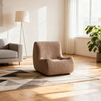 Modern Minimalist Fabric Sponge Accent Compressed Sofa - Space-Saving Lounge Chair For Living Room Lumendat